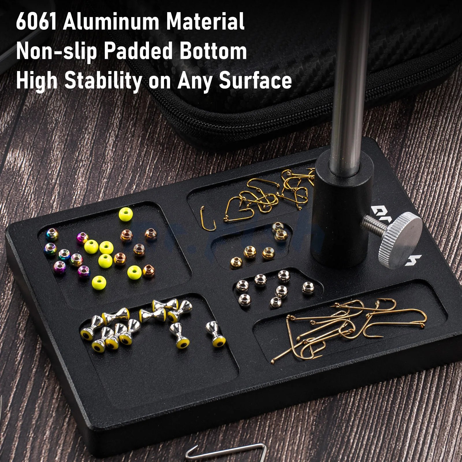360 Degree Rotary Fly Tying Vise Stainless Steel Aluminum C-Clamp Mount 40Cr Hard Jaws Fishing Flies Tying Tool Material