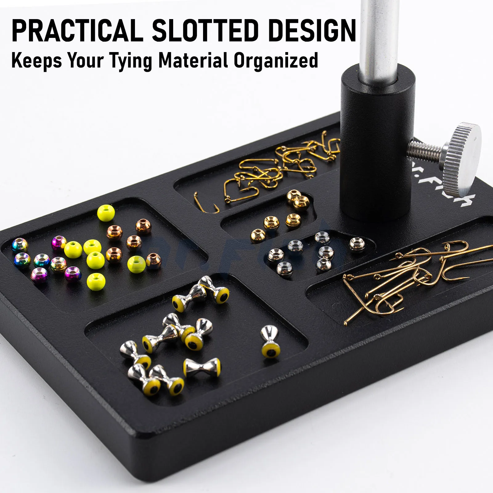 360 Degree Rotary Fly Tying Vise Stainless Steel Aluminum C-Clamp Mount 40Cr Hard Jaws Fishing Flies Tying Tool Material