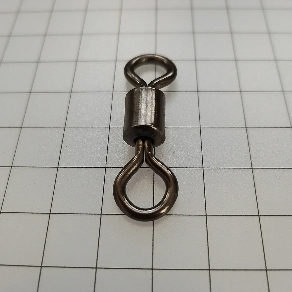 2000pcs Copper Fishing Swivel Bearing Rolling Swivel Connector Black White Lure Link Fishing Tackle Supplies Accessories Pesca
