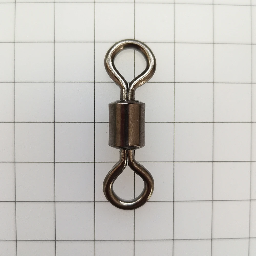2000pcs Copper Fishing Swivel Bearing Rolling Swivel Connector Black White Lure Link Fishing Tackle Supplies Accessories Pesca