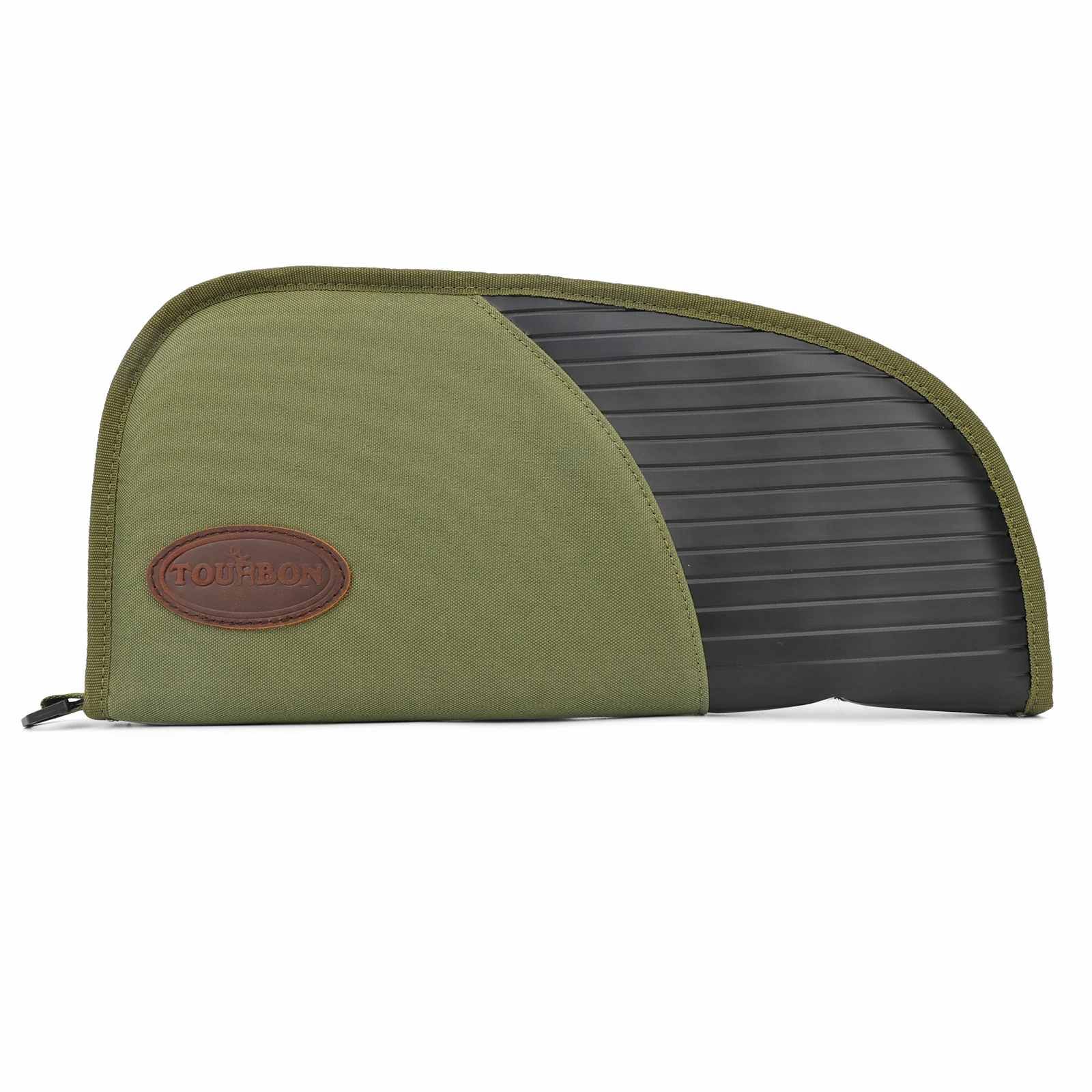 Tourbon Gun Accessories Handgun Case Bag Pistol Carrier Pouch Zippered Green Nylon Thick Padded Protection Holster