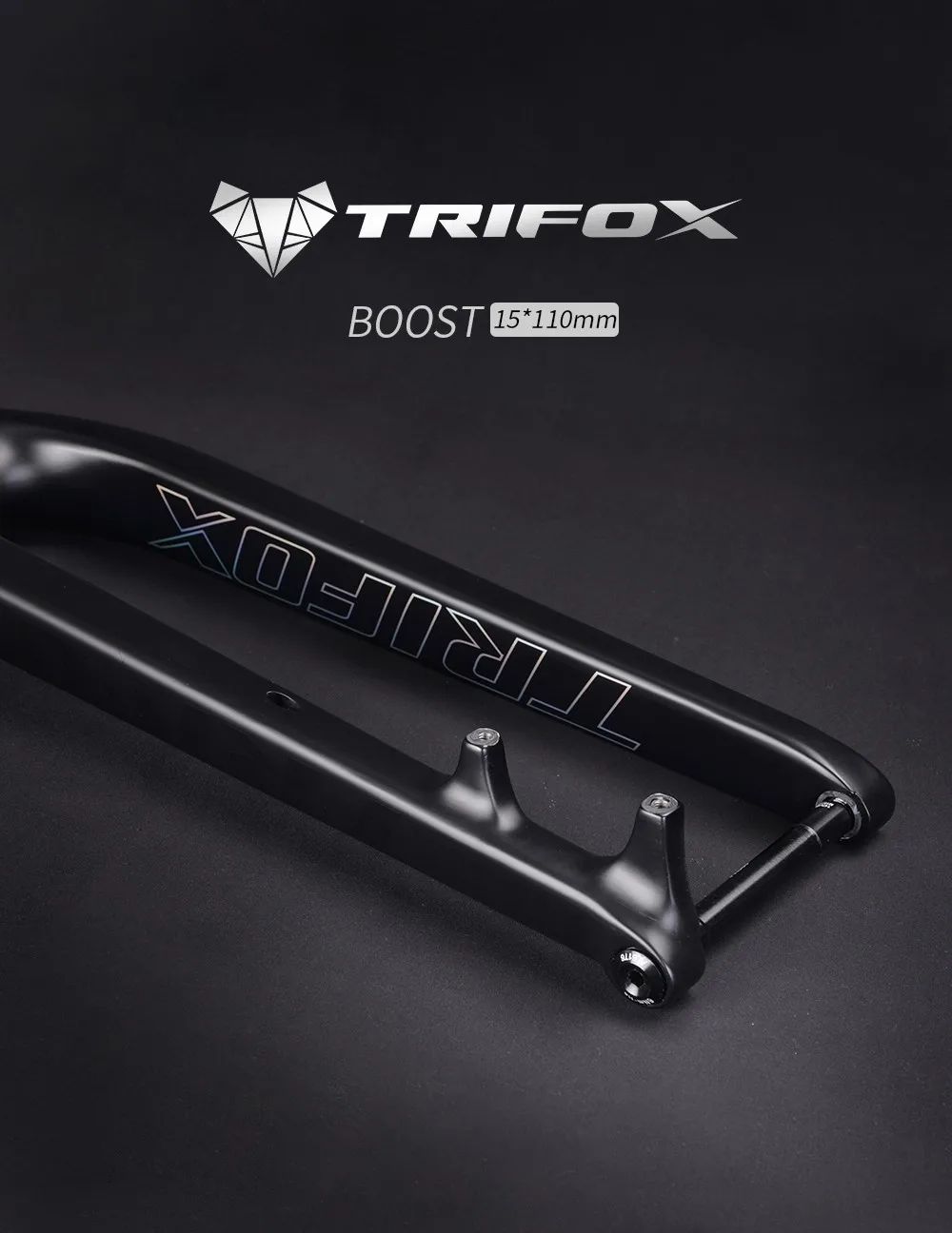 TRIFOX TMK200 29er Thru-Axle 15x110mm Carbon MTB Fork 1-1/8'-1-1/2' MTB Fork Carbon Fiber Fork MTB Accessories