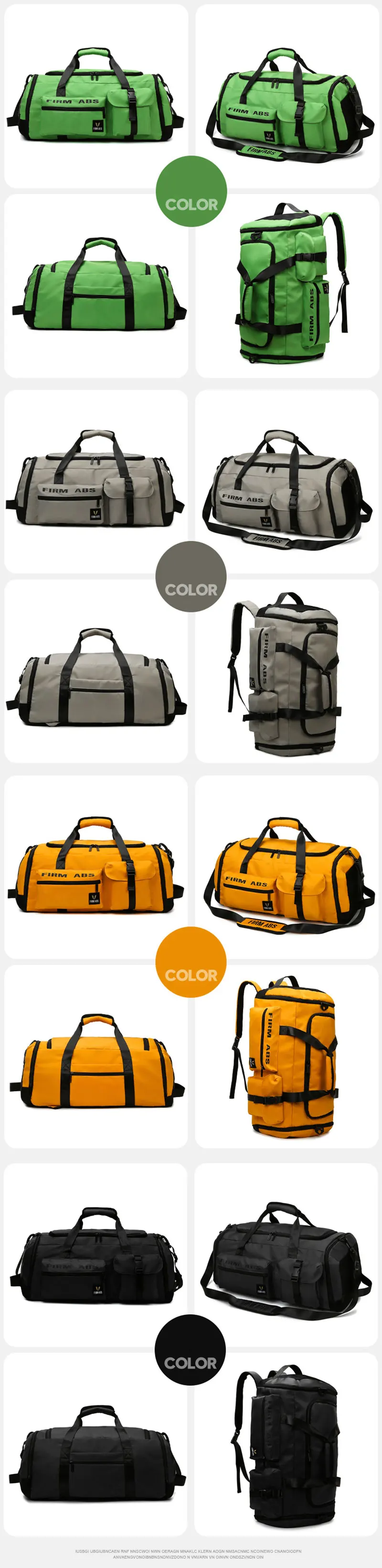 Gym Bag with Shoe Compartment Large Capacity Sport Fitness Duffle Bag Outdoor Travel Backpack Weekend Workout Tote for Men Women