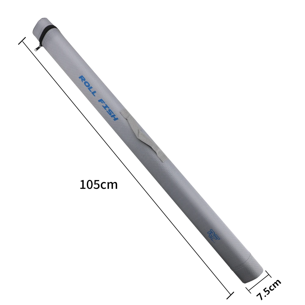 ROLLFISH Portable Fishing Rod Storage Bag Triangle Anti-roll Waterproof Hard Shell 105cm 132cm 145cm Rod Storage Case Tube