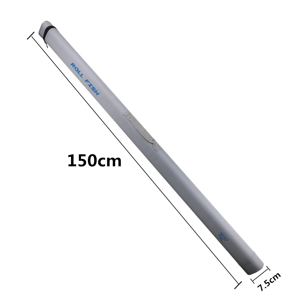 ROLLFISH Portable Fishing Rod Storage Bag Triangle Anti-roll Waterproof Hard Shell 105cm 132cm 145cm Rod Storage Case Tube