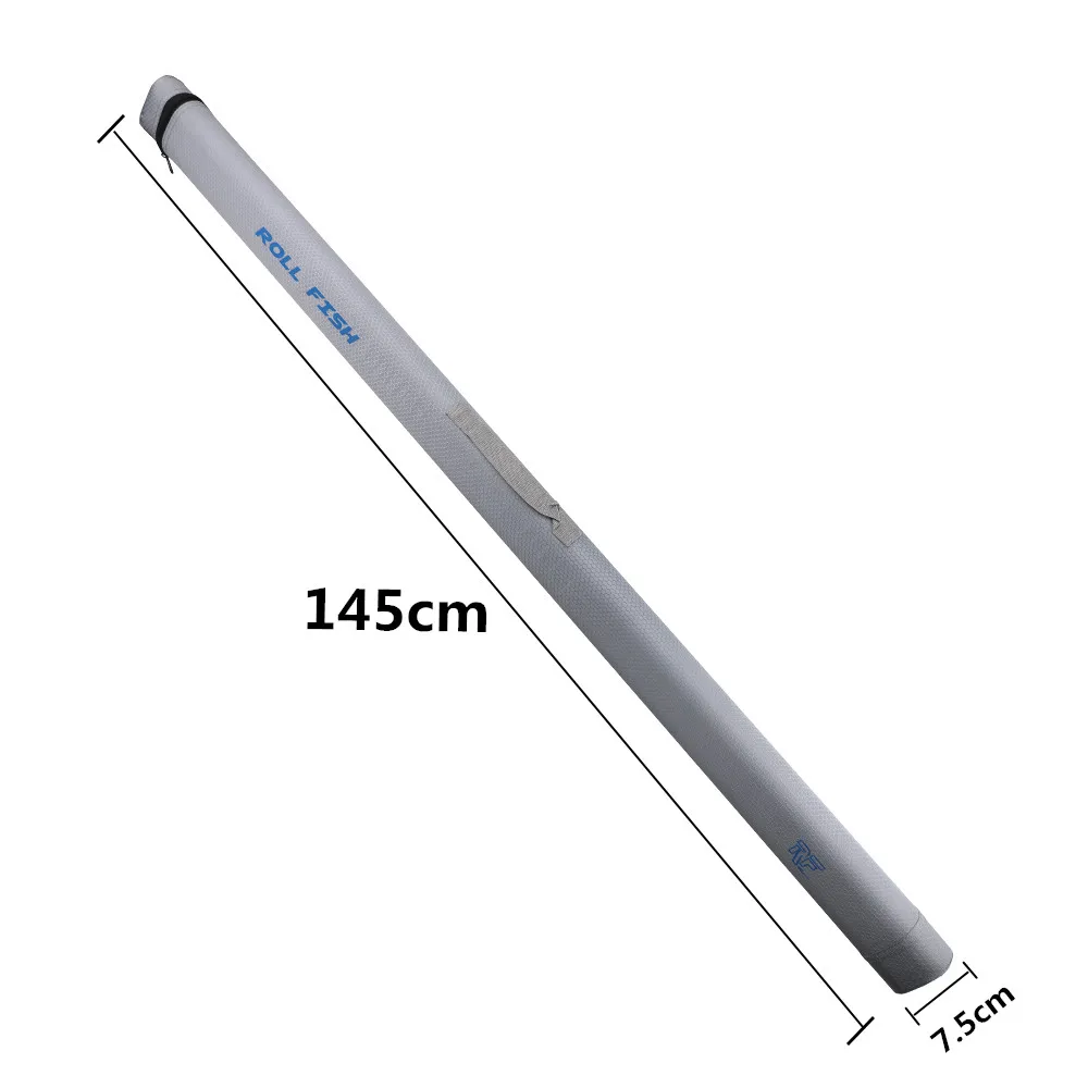 ROLLFISH Portable Fishing Rod Storage Bag Triangle Anti-roll Waterproof Hard Shell 105cm 132cm 145cm Rod Storage Case Tube