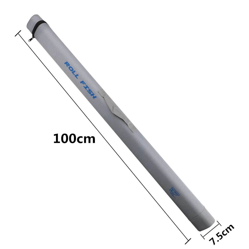 ROLLFISH Portable Fishing Rod Storage Bag Triangle Anti-roll Waterproof Hard Shell 105cm 132cm 145cm Rod Storage Case Tube