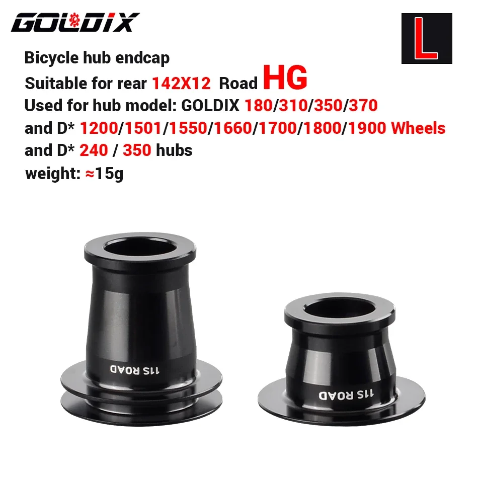 GOLDIX Bicycle Hub Adapter QR/THRU Endcap 100X9 100X12 110X15 135X10 141X10 142X12 148X12 HG/XD/MS for MTB/Road Bike