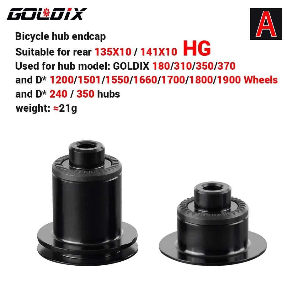 GOLDIX Bicycle Hub Adapter QR/THRU Endcap 100X9 100X12 110X15 135X10 141X10 142X12 148X12 HG/XD/MS for MTB/Road Bike