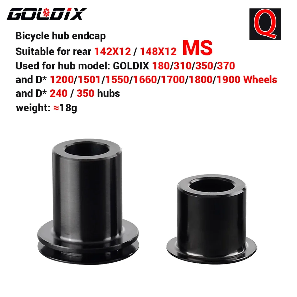 GOLDIX Bicycle Hub Adapter QR/THRU Endcap 100X9 100X12 110X15 135X10 141X10 142X12 148X12 HG/XD/MS for MTB/Road Bike