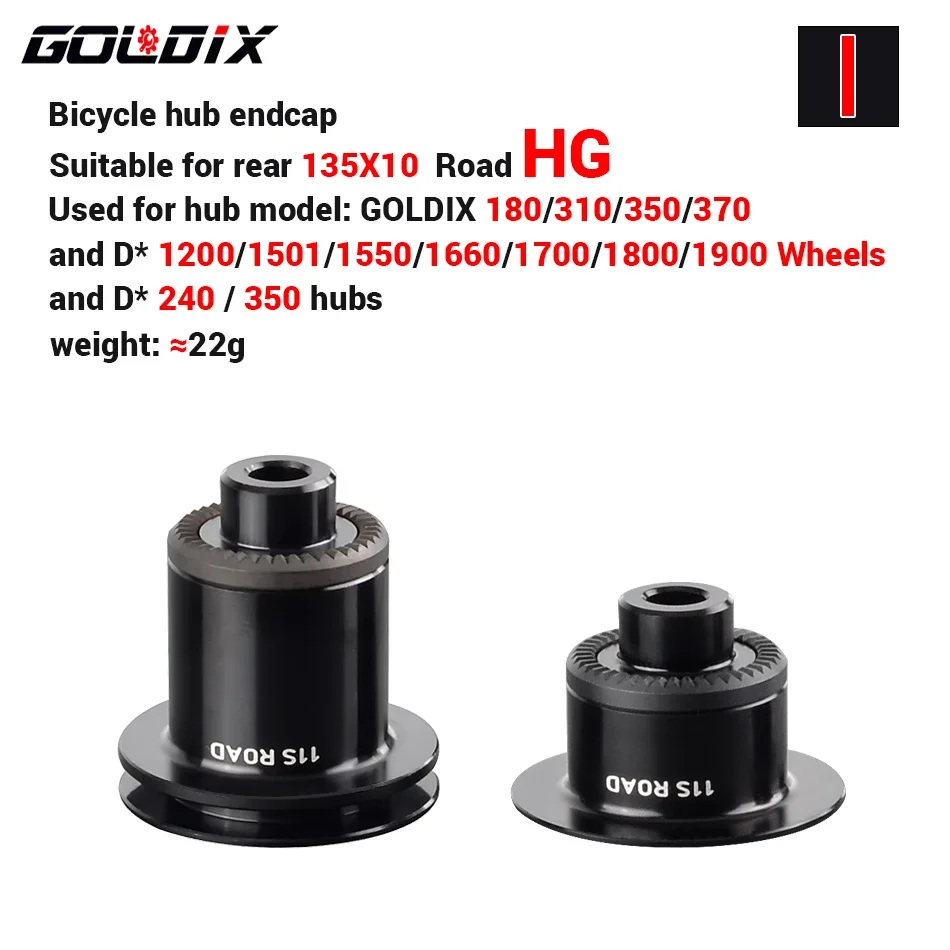 GOLDIX Bicycle Hub Adapter QR/THRU Endcap 100X9 100X12 110X15 135X10 141X10 142X12 148X12 HG/XD/MS for MTB/Road Bike