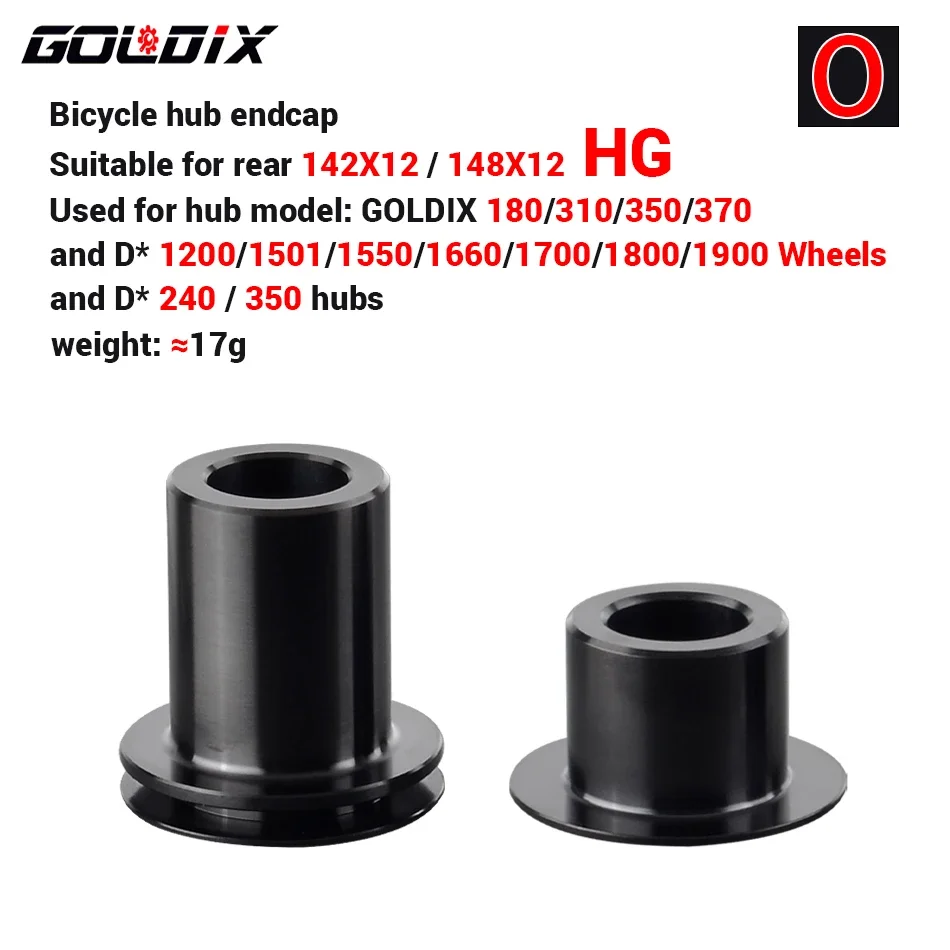 GOLDIX Bicycle Hub Adapter QR/THRU Endcap 100X9 100X12 110X15 135X10 141X10 142X12 148X12 HG/XD/MS for MTB/Road Bike
