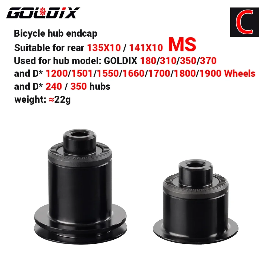 GOLDIX Bicycle Hub Adapter QR/THRU Endcap 100X9 100X12 110X15 135X10 141X10 142X12 148X12 HG/XD/MS for MTB/Road Bike