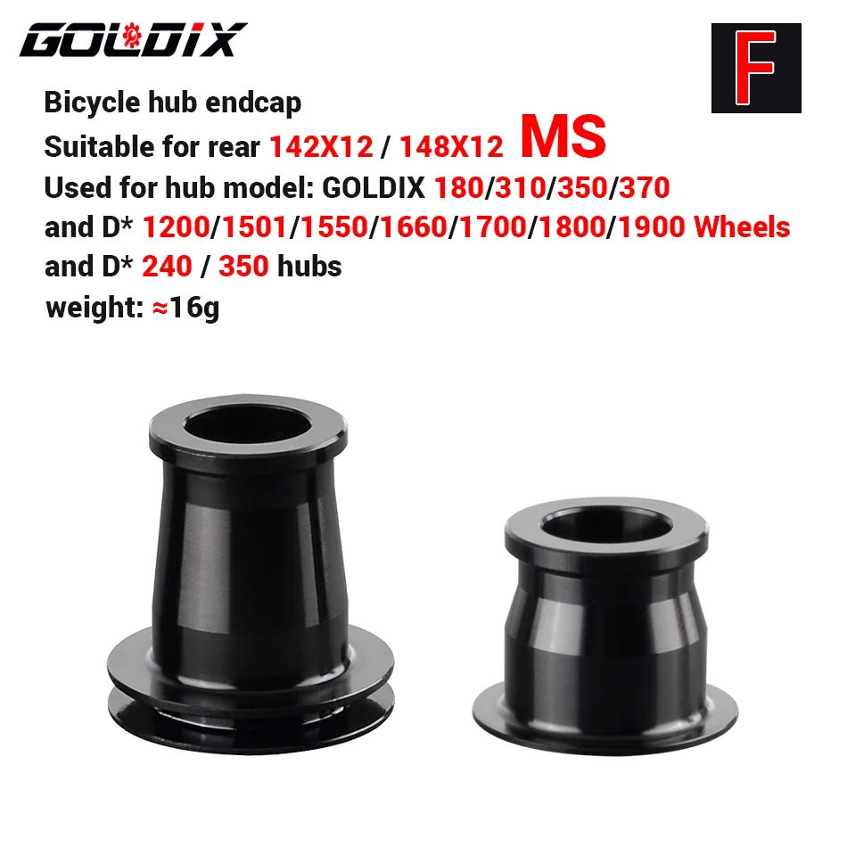 GOLDIX Bicycle Hub Adapter QR/THRU Endcap 100X9 100X12 110X15 135X10 141X10 142X12 148X12 HG/XD/MS for MTB/Road Bike