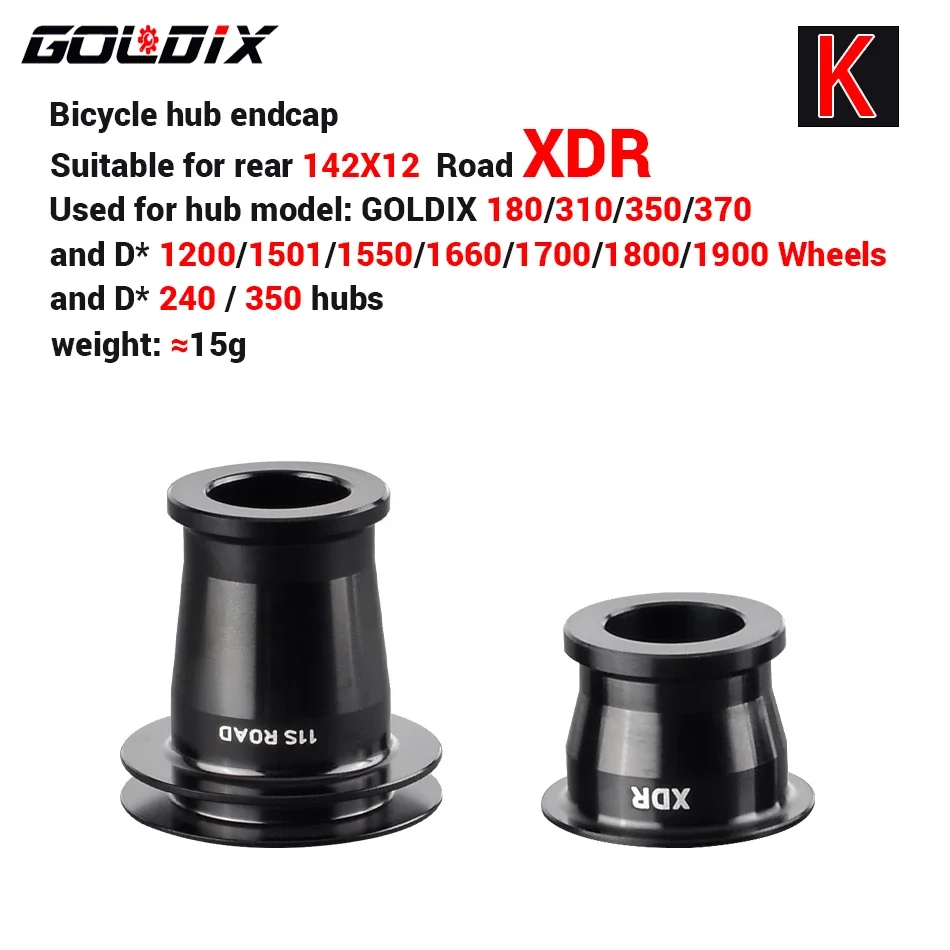 GOLDIX Bicycle Hub Adapter QR/THRU Endcap 100X9 100X12 110X15 135X10 141X10 142X12 148X12 HG/XD/MS for MTB/Road Bike