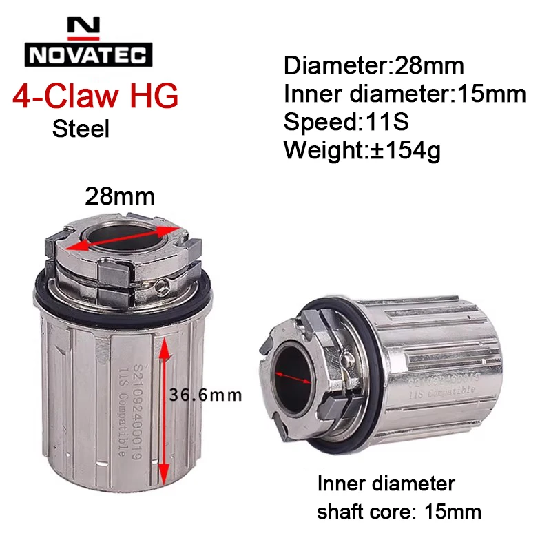 Original Novatec Cassette Body D792SB D412SB D041/042SB Bicycle Hub Aluminum Alloy Shiman 10S 11S Freehub