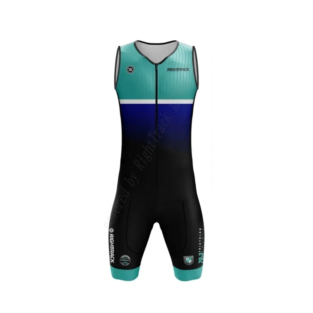2024 New Mens Sleeveless Triathlon Race Clothing Roupa De Ciclismo Masculino Cycling Skinsuit Pro Team Swim/Run/Cycle Bodysuit