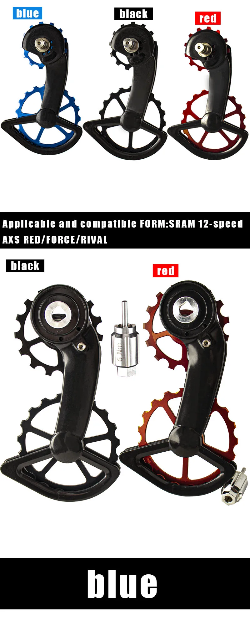 CS Bicycle Ceramic Peilin Carbon Oversized Jockey Pulley Rear Guide Wheel Derailleurs For Shimano R8000 R7000 105 FORCE RED AXS