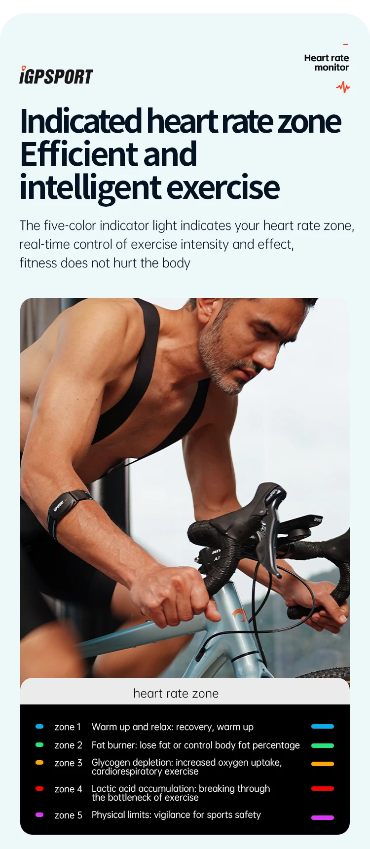 IGPSPORT HR 70 HR70 Heart Rate Monitor Cycling Support ANT+ for Garmin Bryton IGPSPORT XOSS