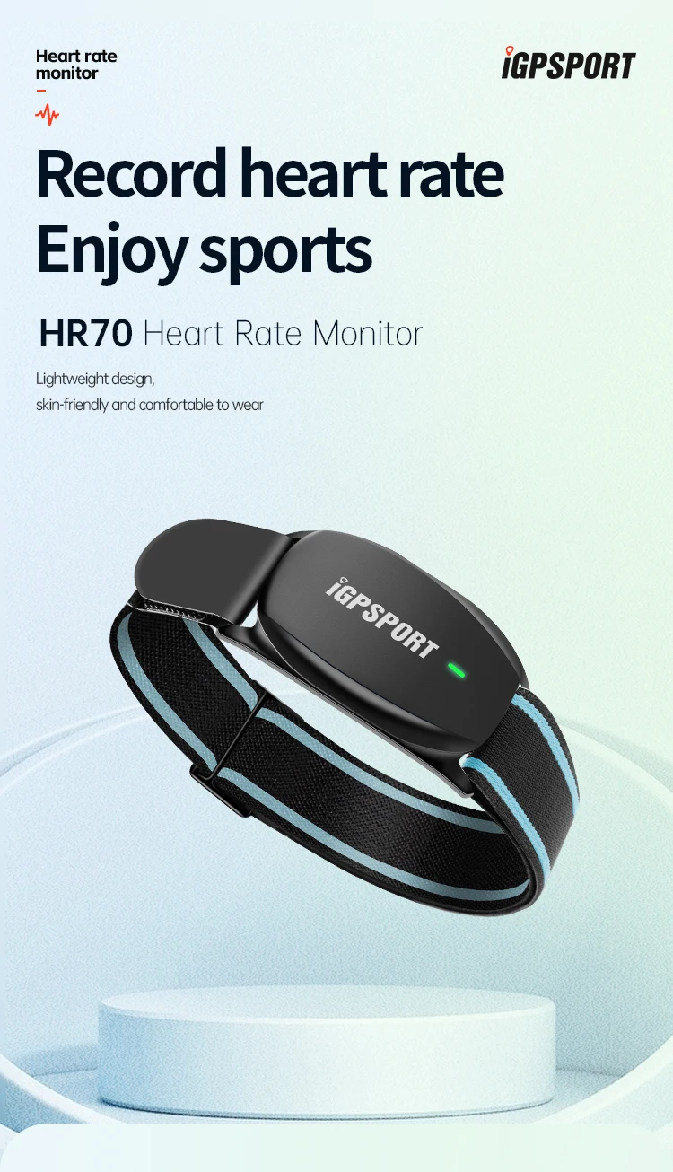 IGPSPORT HR 70 HR70 Heart Rate Monitor Cycling Support ANT+ for Garmin Bryton IGPSPORT XOSS