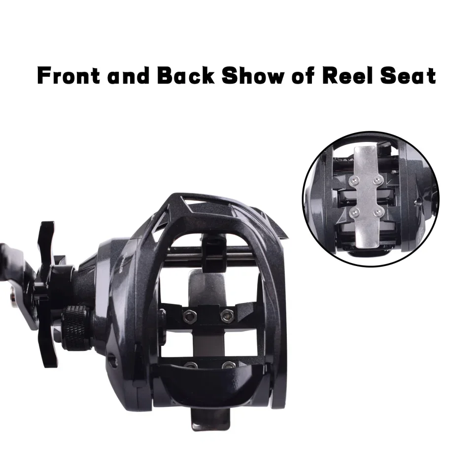 Mavllos Decrk Saltwater Baitcaster Reel,33LBS Drag Power, Gear Ratio 6.4:1Freshwater Bass Baitcasting Reel
