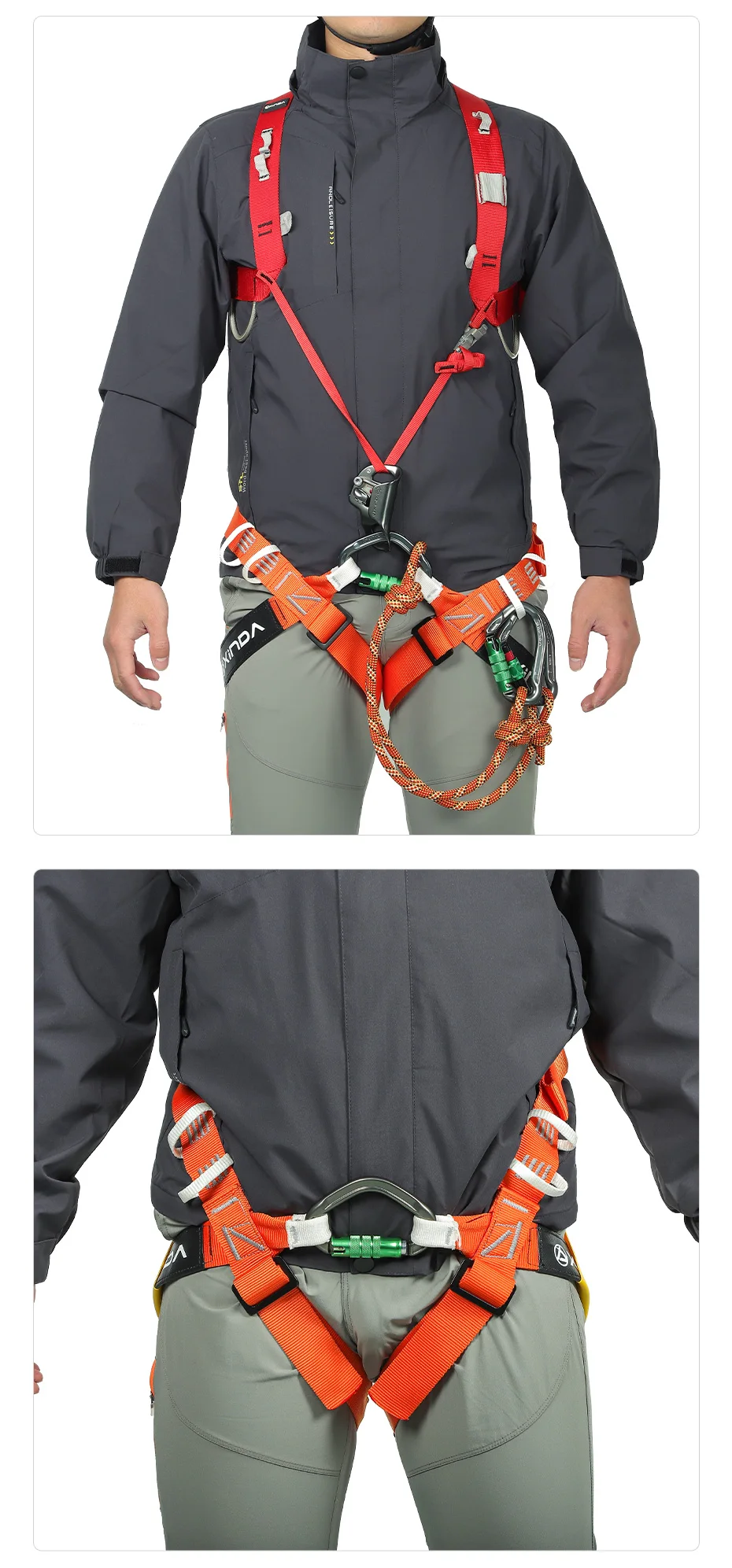 Xinda Outdoor Cave Exploration Safety Belt Fast Descent Rock Climbing Harness Ultra-light Simple Half-body Harness