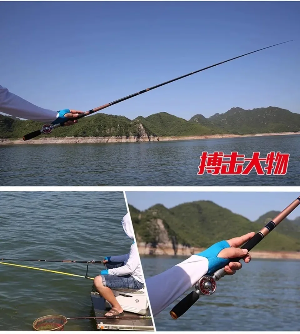 4.5M/5.4M/6.3M/7.2M/8.0M Adjust Position Super Light long Hard Carbon Fiber Hand Fishing Rod Telescopic Fishing Pole Stream