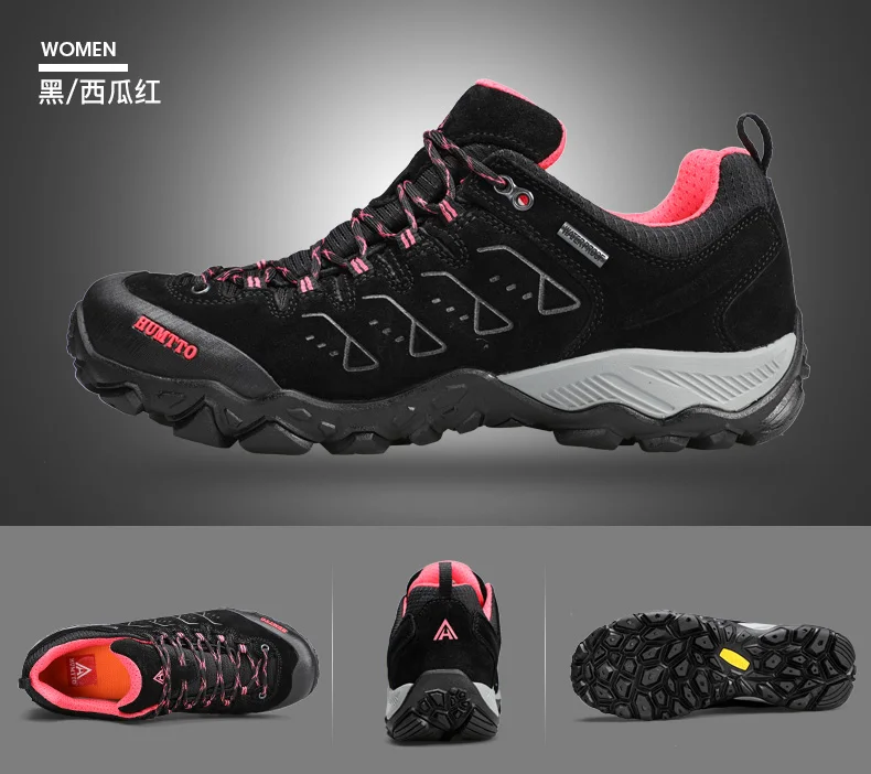 HUMTTO Shoes for Women Winter Waterproof Hiking Shoes Luxury Designer Climbing Trekking Boots Womens 2022 Leather Woman Sneakers