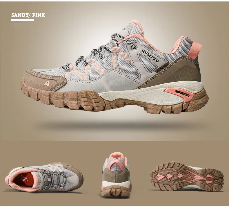 HUMTTO Shoes for Women Winter Waterproof Hiking Shoes Luxury Designer Climbing Trekking Boots Womens 2022 Leather Woman Sneakers