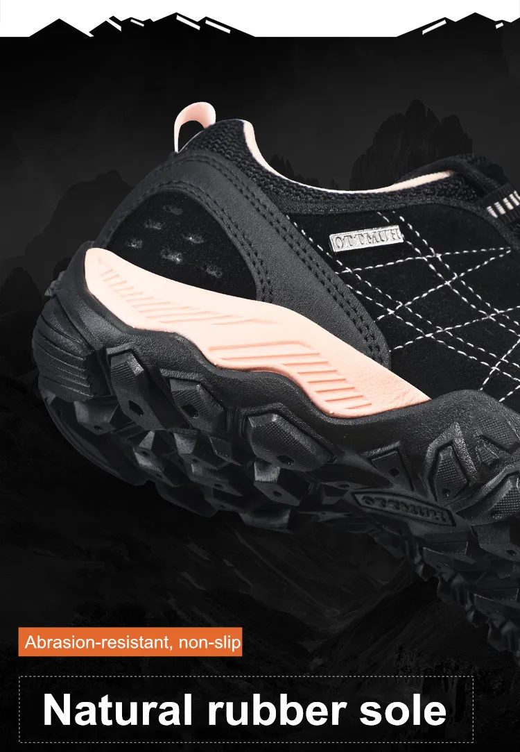 HUMTTO Shoes for Women Winter Waterproof Hiking Shoes Luxury Designer Climbing Trekking Boots Womens 2022 Leather Woman Sneakers