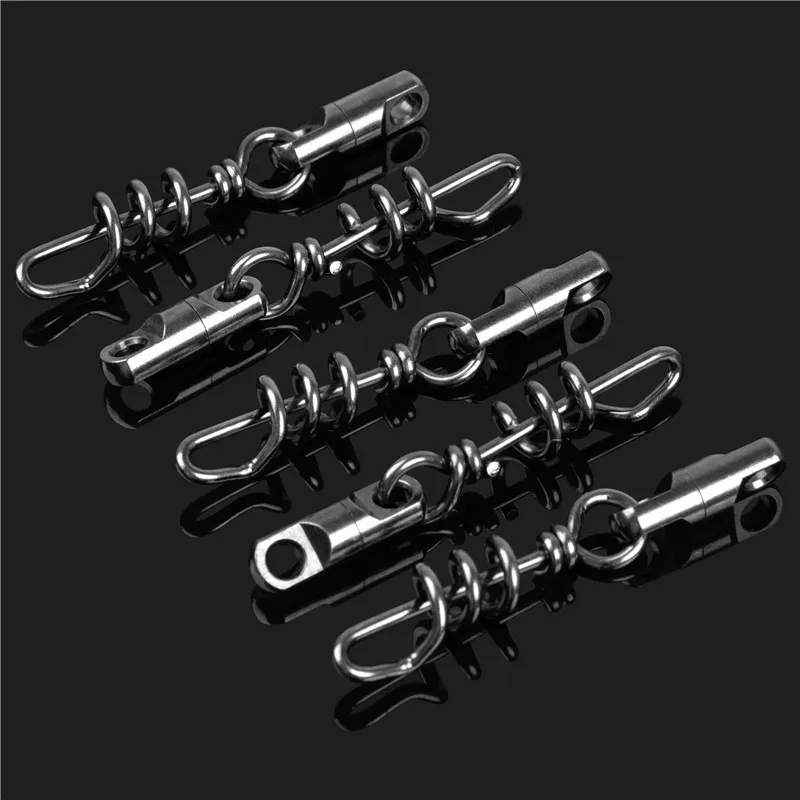 20Pcs/lot Heavy Duty Brass Fishing Swivels 550LB Big Game Quick Link Corkscrew Swirl Snaps Connector Jig Rig Fishing Tackle