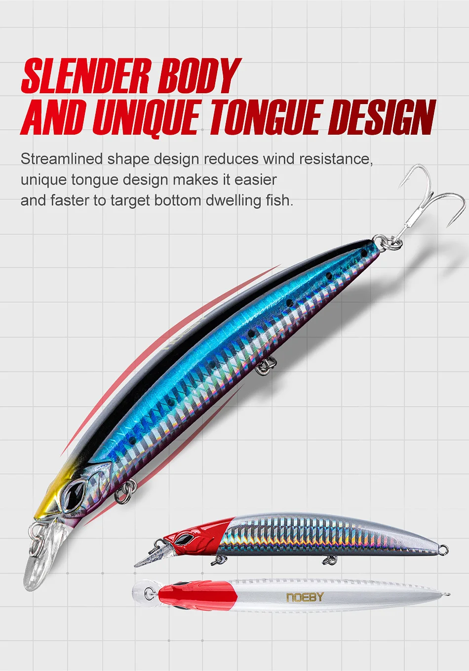 Noeby 5Pcs Fishing Lures 130mm 23g Floating Minnow Set Ultra Long Casting Jertbait Artificial Hard Bait for Sea Fishing Lure