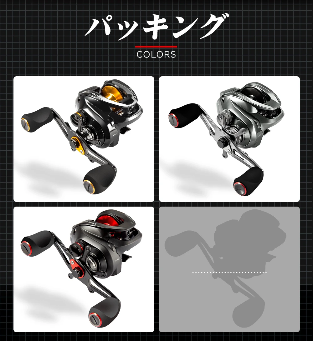 Hunthouse Fishing Baitcast Reel Casting 7.1:1 Saltwater Slow Jigging 5+1 Max Drag 8kg High Speed Gear Ratio 215g Freshwater New