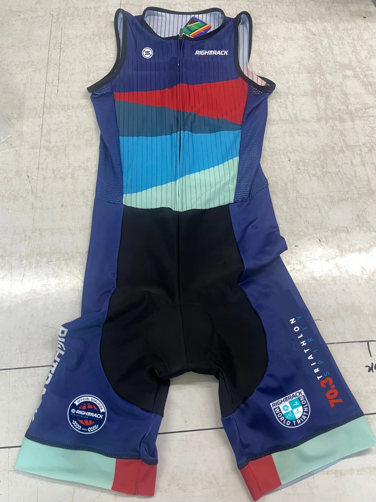 Pro TriDot Triathlon Trisuit 1PC Racesuit Clothing Unisex Jumpsuit Swimming Cycling Running Competition RIGHTTRACK Apparel