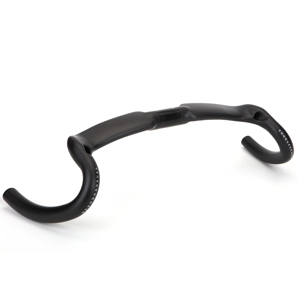 2022 NEW Carbon Fiber Gravel Mountain Bike Handlebar Road Bicycle Handlebars Half Internal Cable Routing Accessories 30 degrees