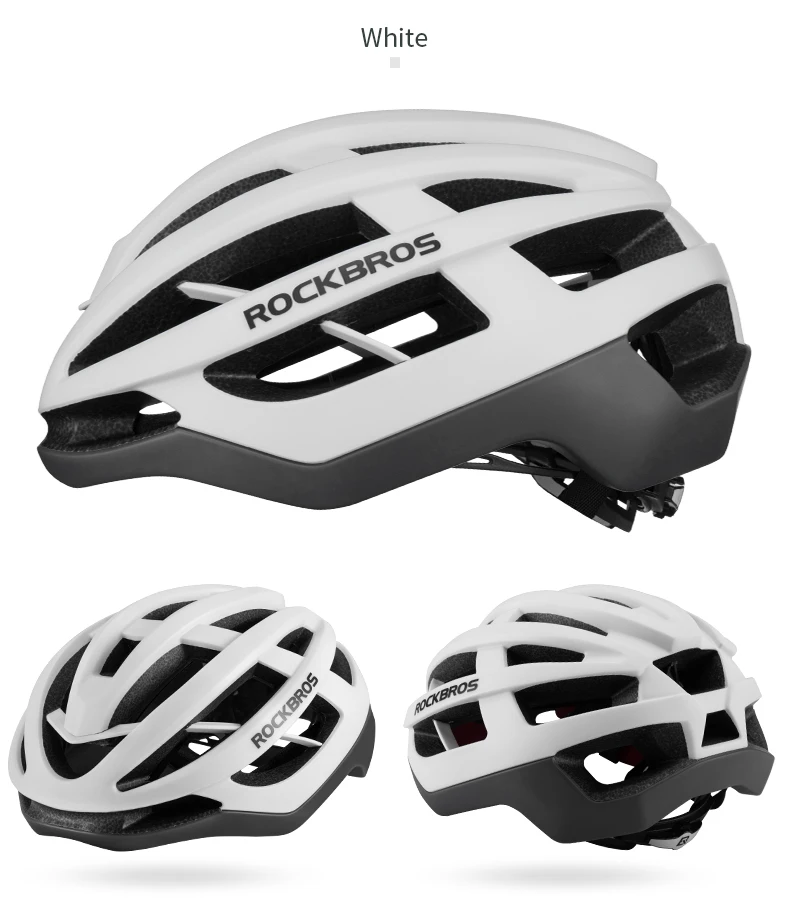 ROCKBROS Bicycle Helmet Breathable Ultralight Integrally-Molded Unisex Shockproof Adjustable Road Bike Helmet Cycling Equipment
