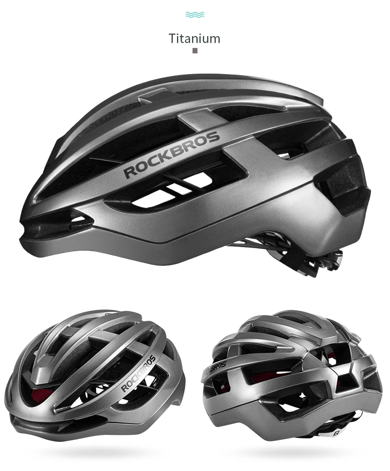 ROCKBROS Bicycle Helmet Breathable Ultralight Integrally-Molded Unisex Shockproof Adjustable Road Bike Helmet Cycling Equipment