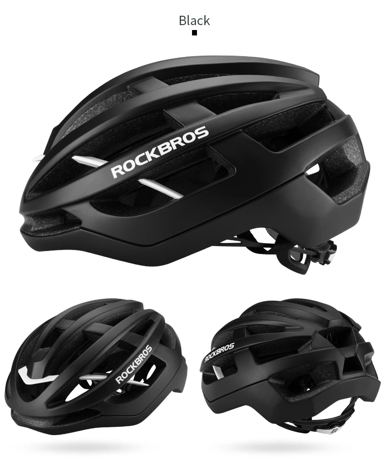 ROCKBROS Bicycle Helmet Breathable Ultralight Integrally-Molded Unisex Shockproof Adjustable Road Bike Helmet Cycling Equipment