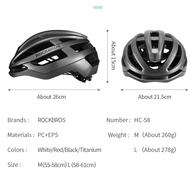 ROCKBROS Bicycle Helmet Breathable Ultralight Integrally-Molded Unisex Shockproof Adjustable Road Bike Helmet Cycling Equipment