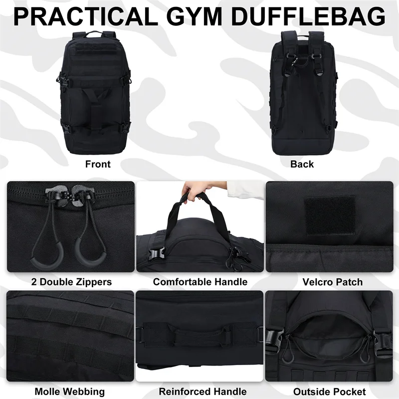 LQARMY 45L 80L Camping Backpacks Men Tactical Backpack Molle Hiking Travel Climbing Rucksack Sports Gym Duffel Bag