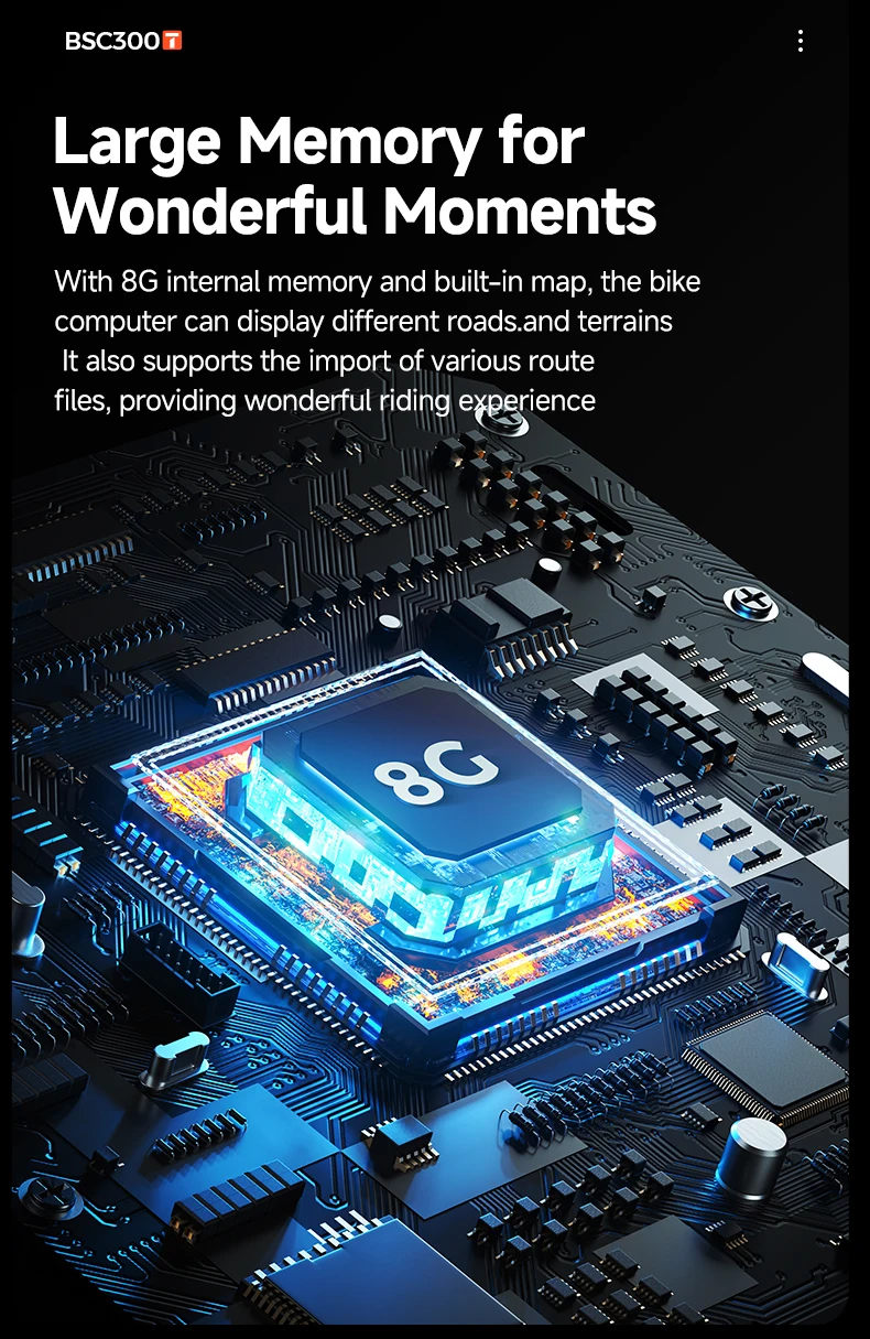 IGPSPORT BSC300T Touch-screen Bike Computer Wireless Speedometer GPS Colorful Map Navigation ANT+ Cadence Sensor IPX7 Odometer