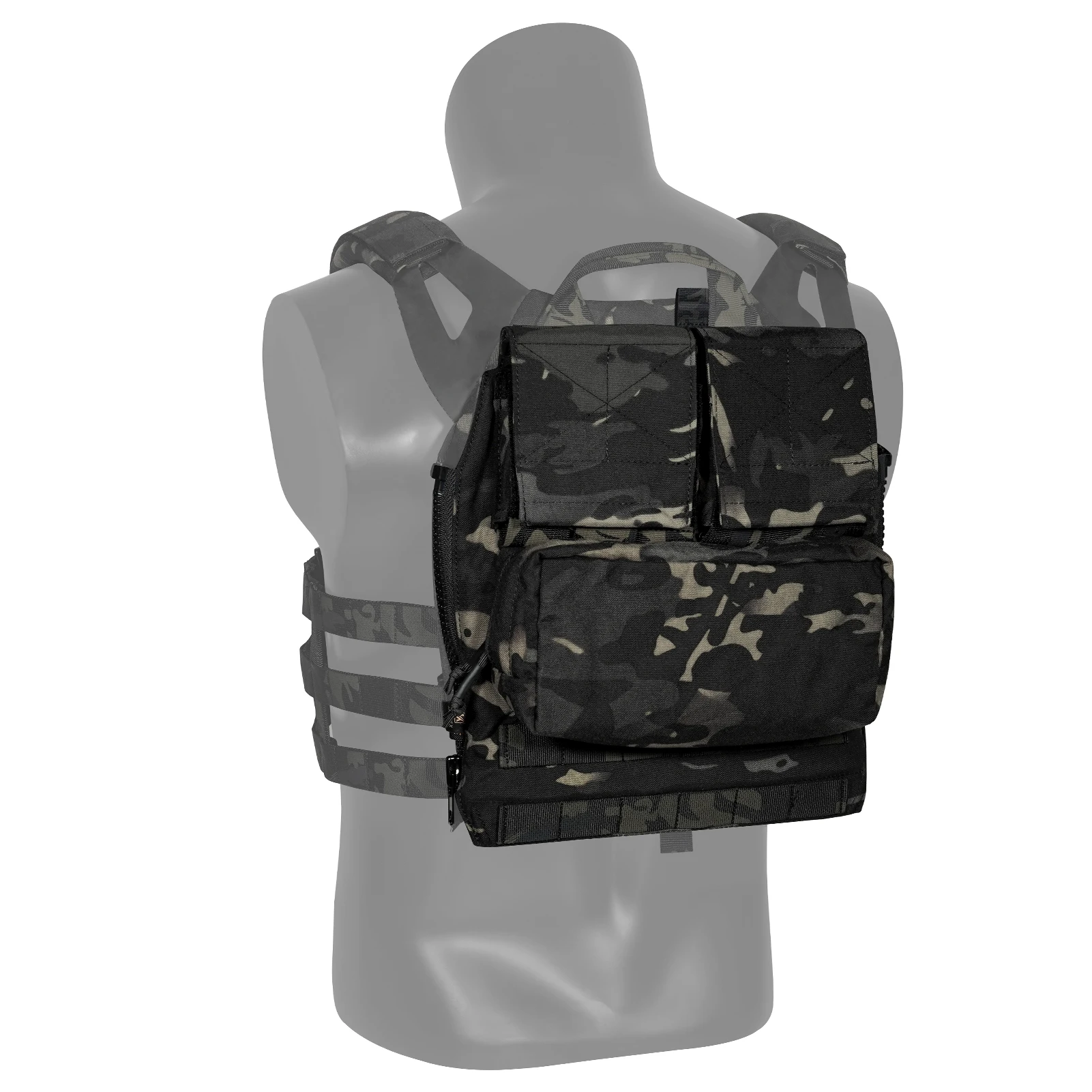 KRYDEX 500D Tactical JPC 2 Vest Jumper Plate Carrier MOLLE Front Flap Panel Backpack Combat Hunting Ranger Green Vest