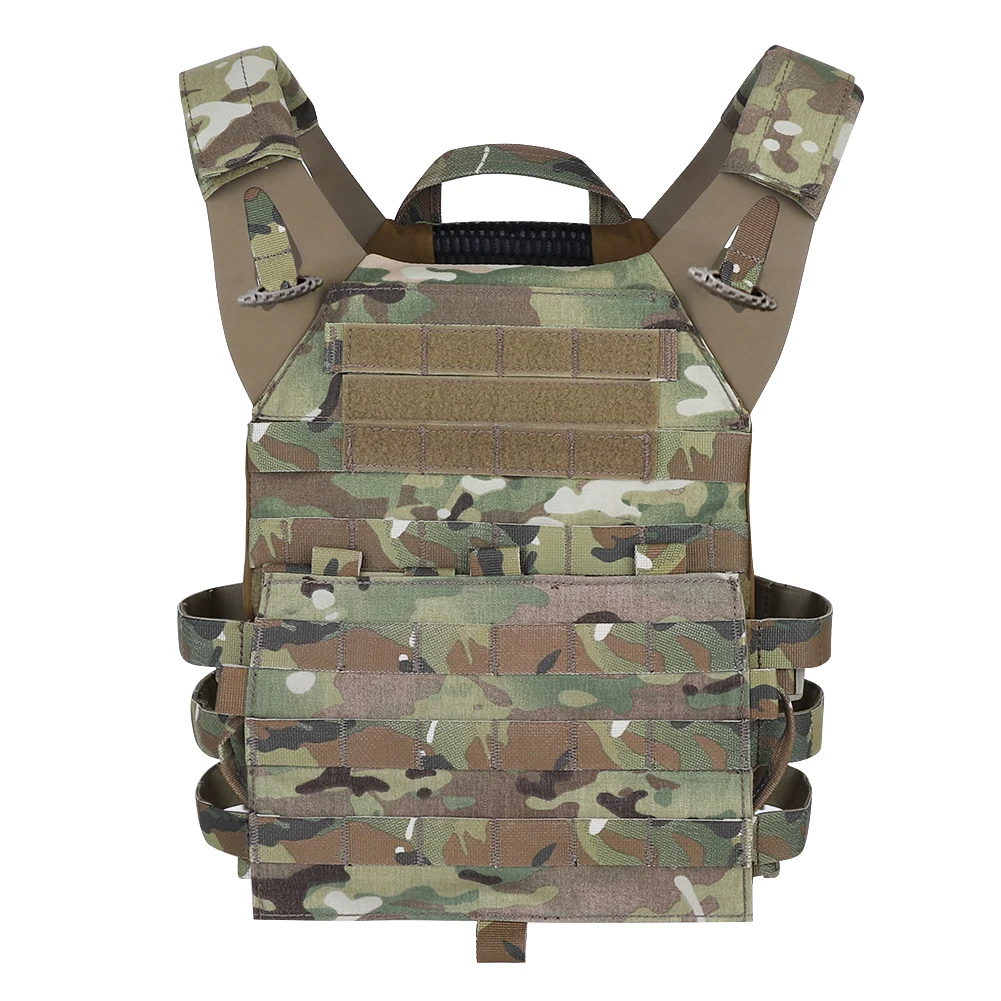 KRYDEX 500D Tactical JPC 2 Vest Jumper Plate Carrier MOLLE Front Flap Panel Backpack Combat Hunting Ranger Green Vest