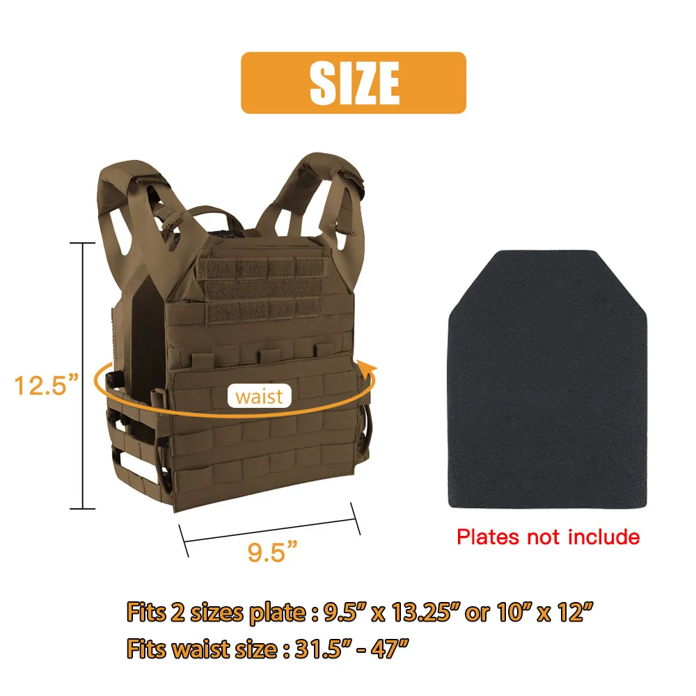KRYDEX 500D Tactical JPC 2 Vest Jumper Plate Carrier MOLLE Front Flap Panel Backpack Combat Hunting Ranger Green Vest