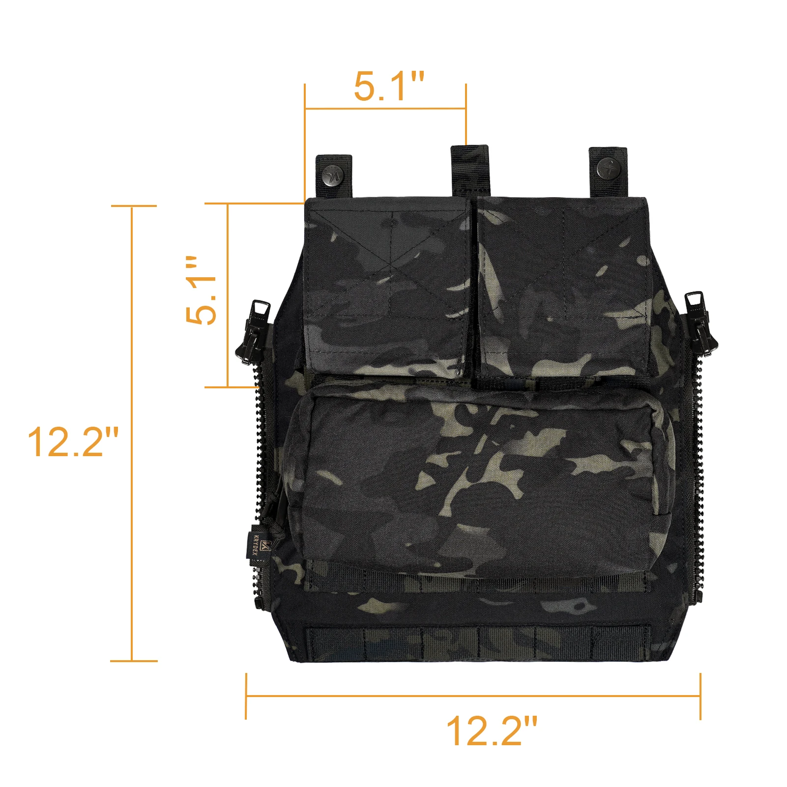 KRYDEX 500D Tactical JPC 2 Vest Jumper Plate Carrier MOLLE Front Flap Panel Backpack Combat Hunting Ranger Green Vest