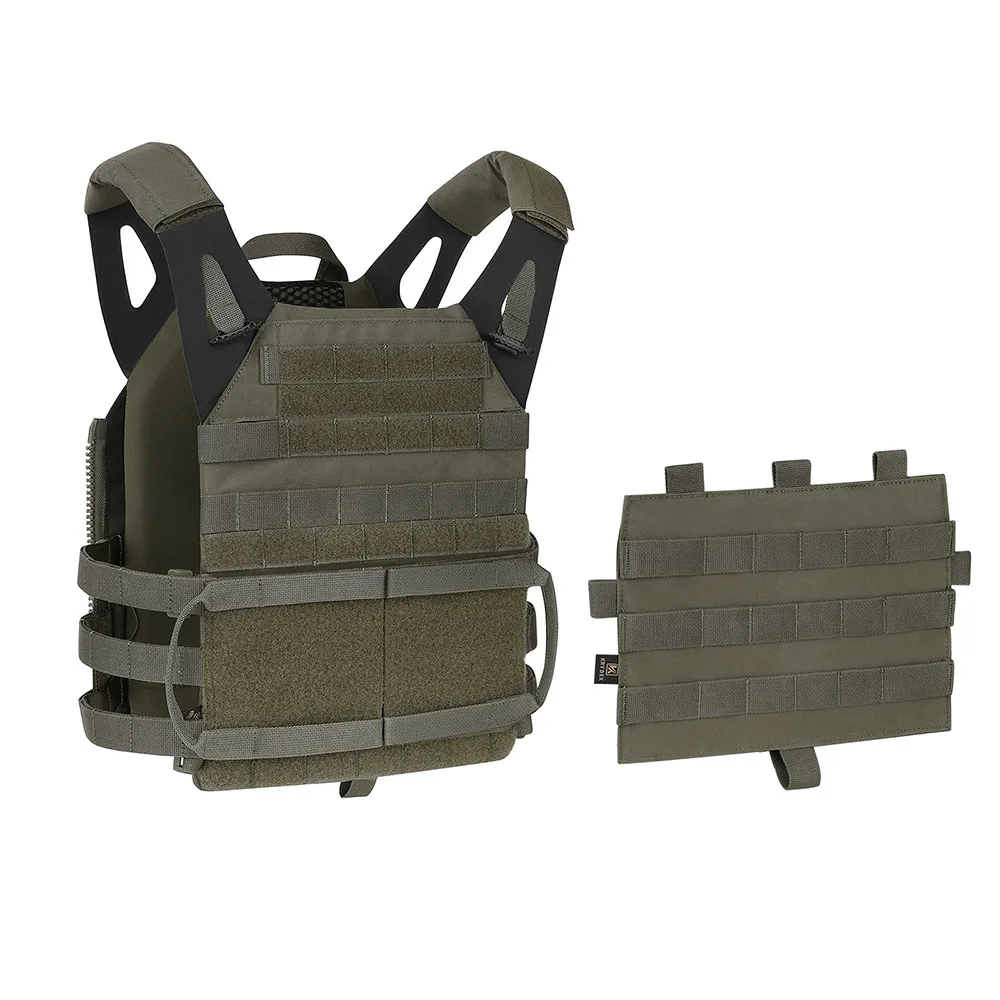 KRYDEX 500D Tactical JPC 2 Vest Jumper Plate Carrier MOLLE Front Flap Panel Backpack Combat Hunting Ranger Green Vest