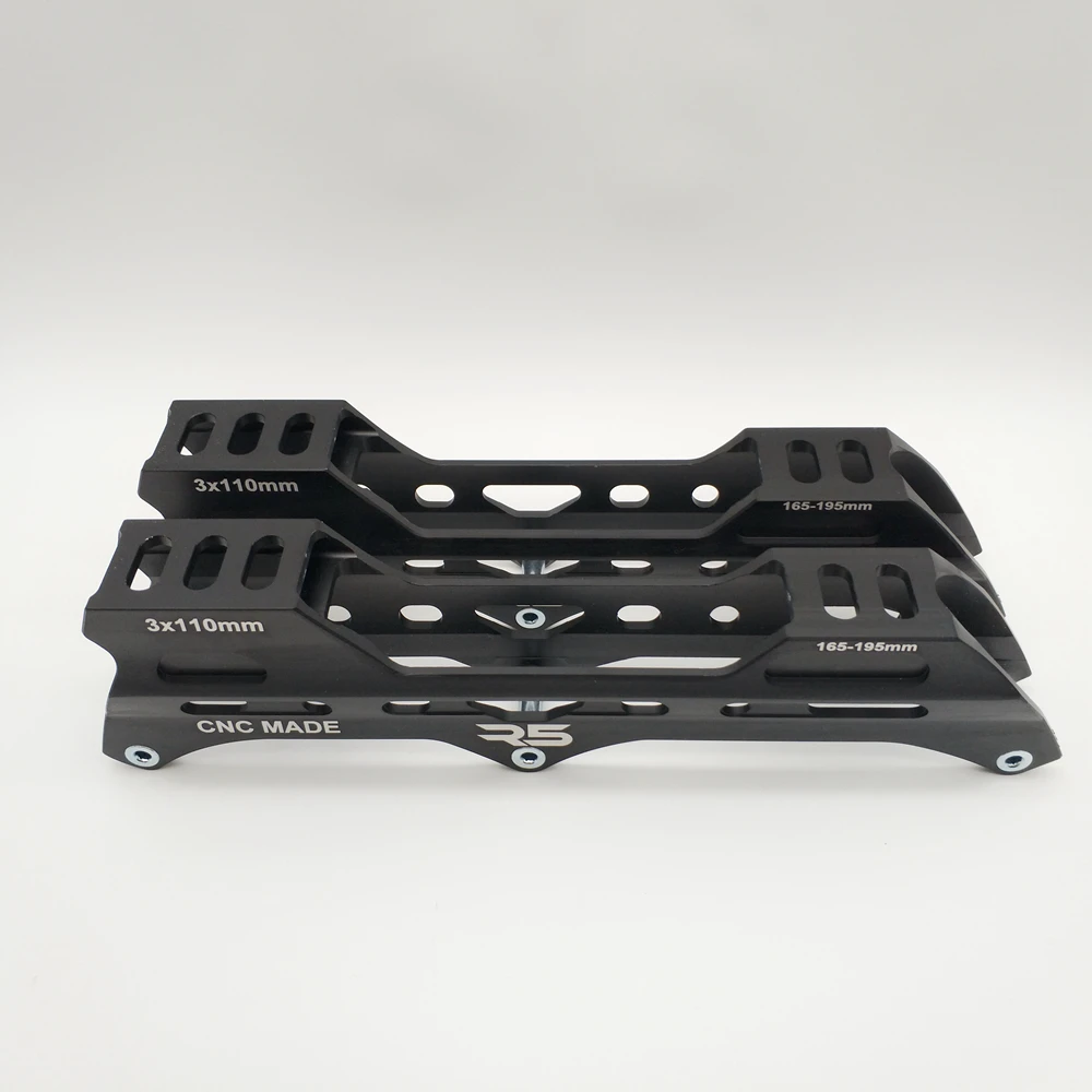 Free shipping speed skate frame 3x110 mm 3-wheel frame CNC made R5 frame
