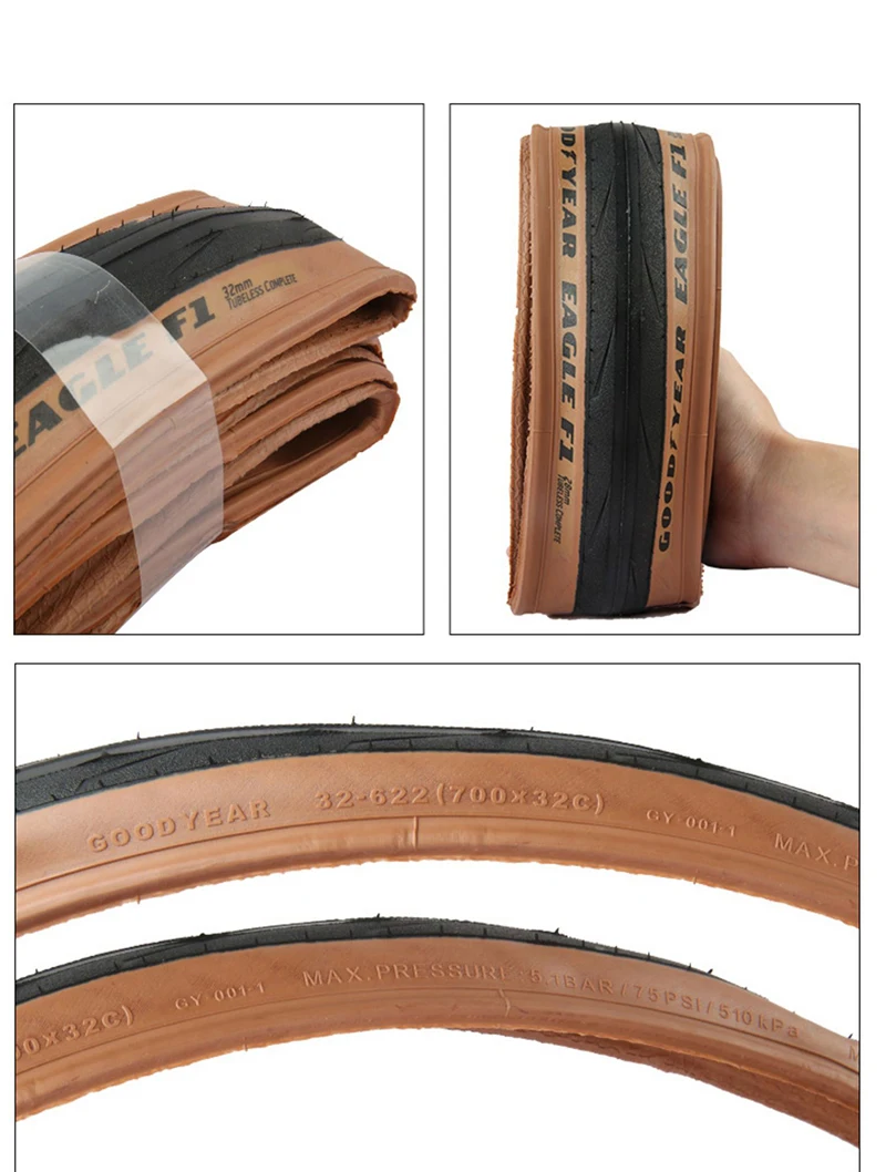 Goodyear Eagle F1 Road Bike Tires Tubeless/Tube Tyre 700x25C/28C/30C/32C Tire Bicycle Clincher Foldable Gravel Tyre Cycling Part