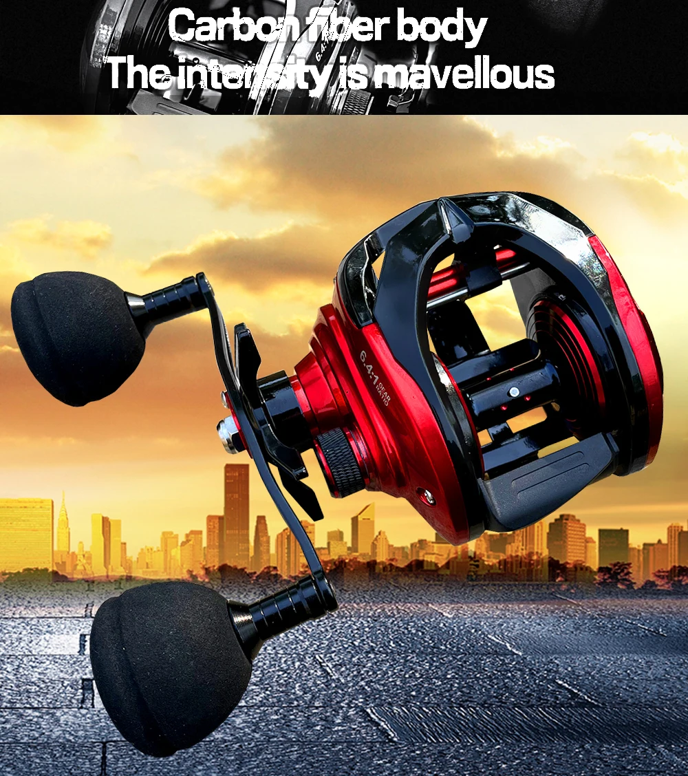 REEL 15 Kg Professional Fishing Reels Baitcast Reels Big Game Baitcasting Jigging Fishing 8+1 BB 6.4:1 Magnetic Brake Sea Bass