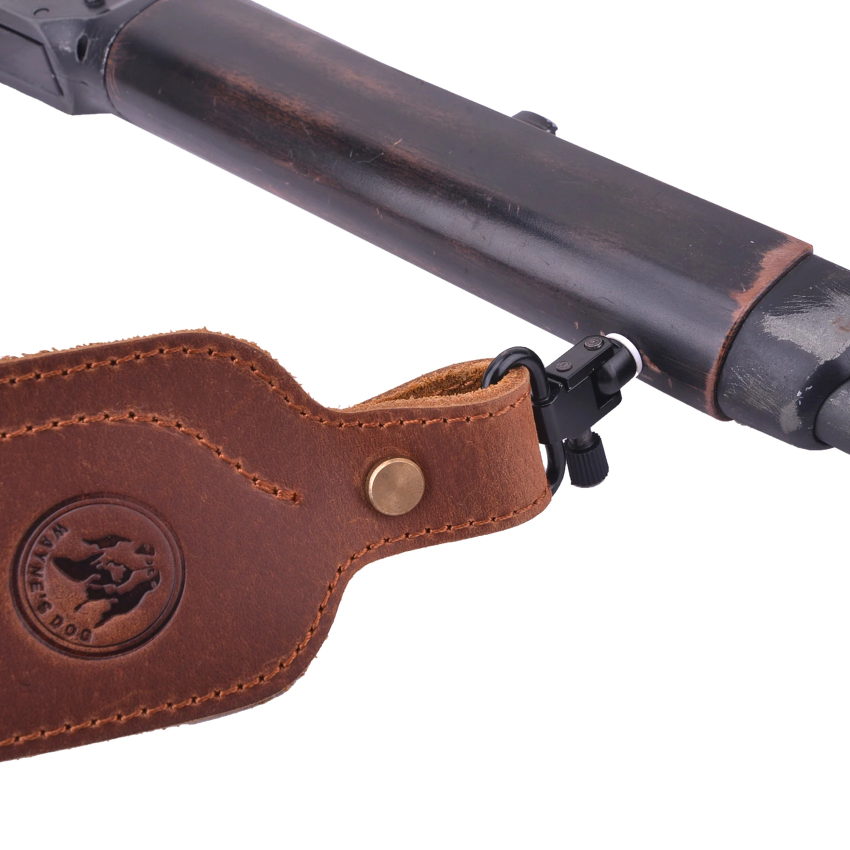 Vintage Leather Rifle Sling Adjustable Hunting Gun Shoulder Straps